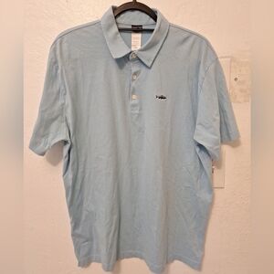 Patagonia Men's Polo in size Large is made from organic cotton in a solid blue